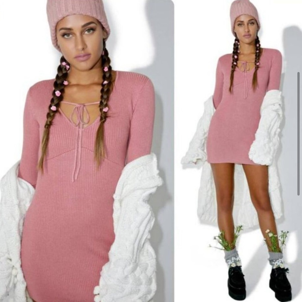 NWT For Love & Lemons Knitz Delancy  dress